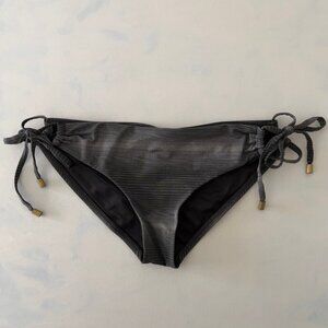 Vitamin A Grey Striped Ruched Butt Swimsuit Bottom